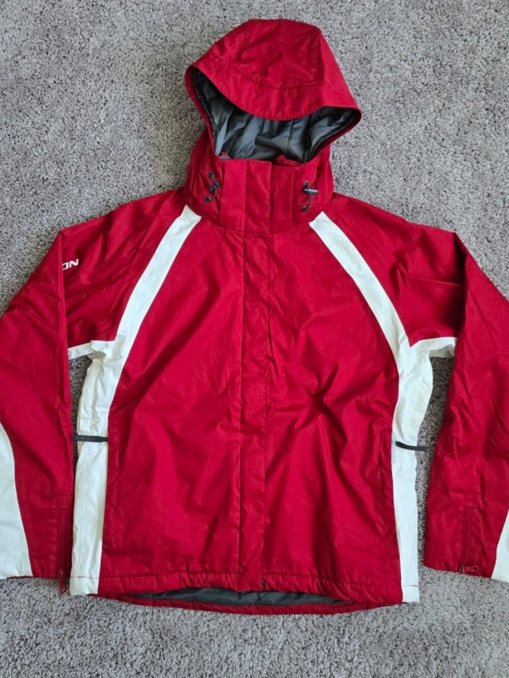 Salomon Womens 20K Waterproof Technical Ski Jacket Red White 866751 YTI005
